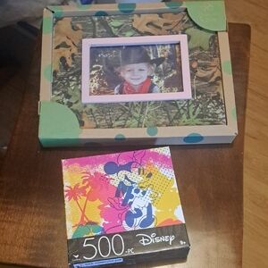 Disney Puzzle & Camo Wooden Photo Frame 4x6